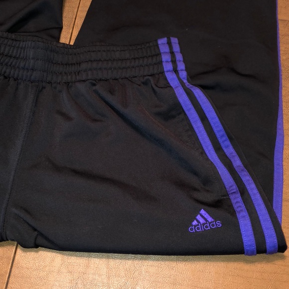 purple adidas pants